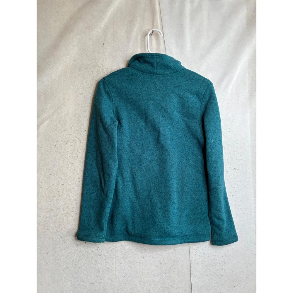 The North Face Womens Crescent Full Zip Fleece Jacket Teal Heather Small 7784